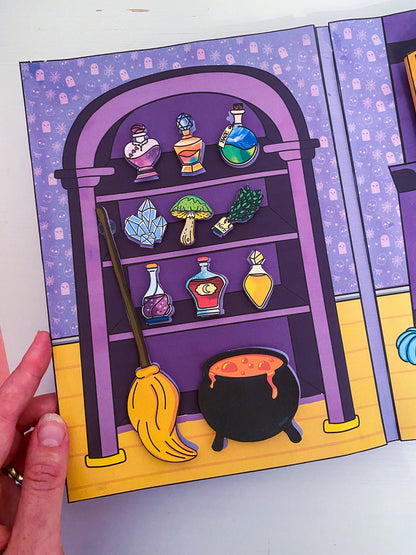 Oblékací kluk "čaroděj" s domečkem - DIY tvořivá sada k vytištění