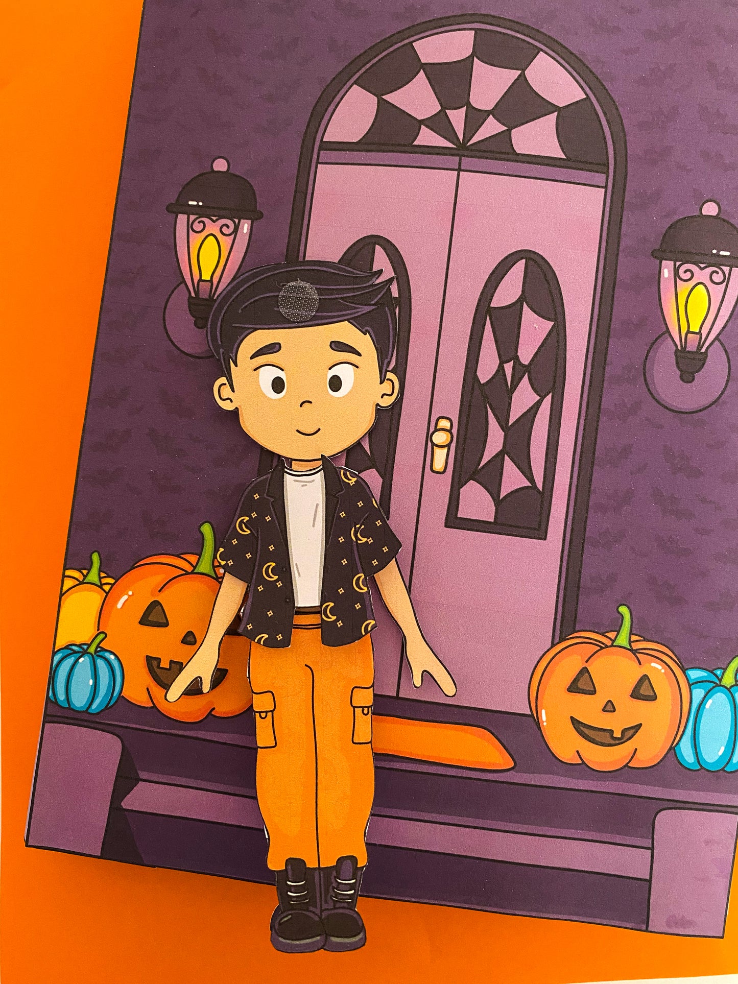 Oblékací kluk "čaroděj" s domečkem - DIY tvořivá sada k vytištění