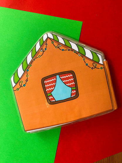 Oblékací "pan Perníček" s domečkem - vystřihovánka k vytištění