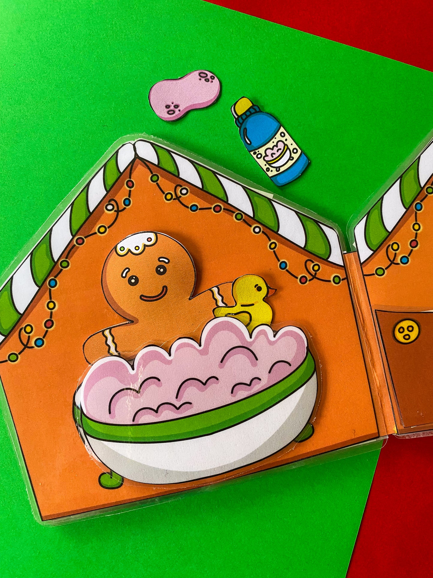 Oblékací "pan Perníček" s domečkem - vystřihovánka k vytištění