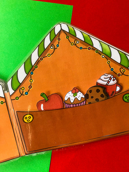 Oblékací "pan Perníček" s domečkem - vystřihovánka k vytištění