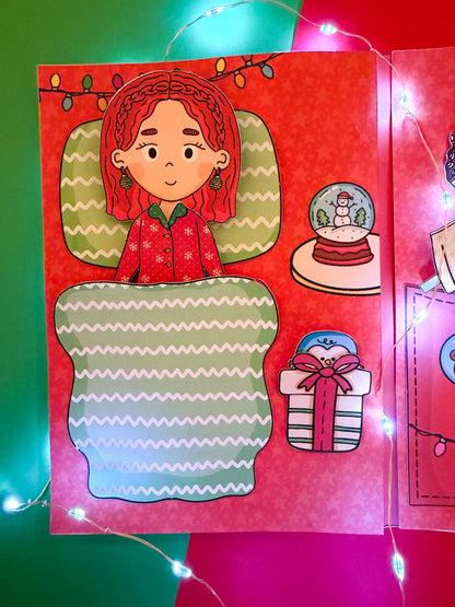 Oblékací panenka "Glorie" s ložnicí - vystřihovánka k vytištění