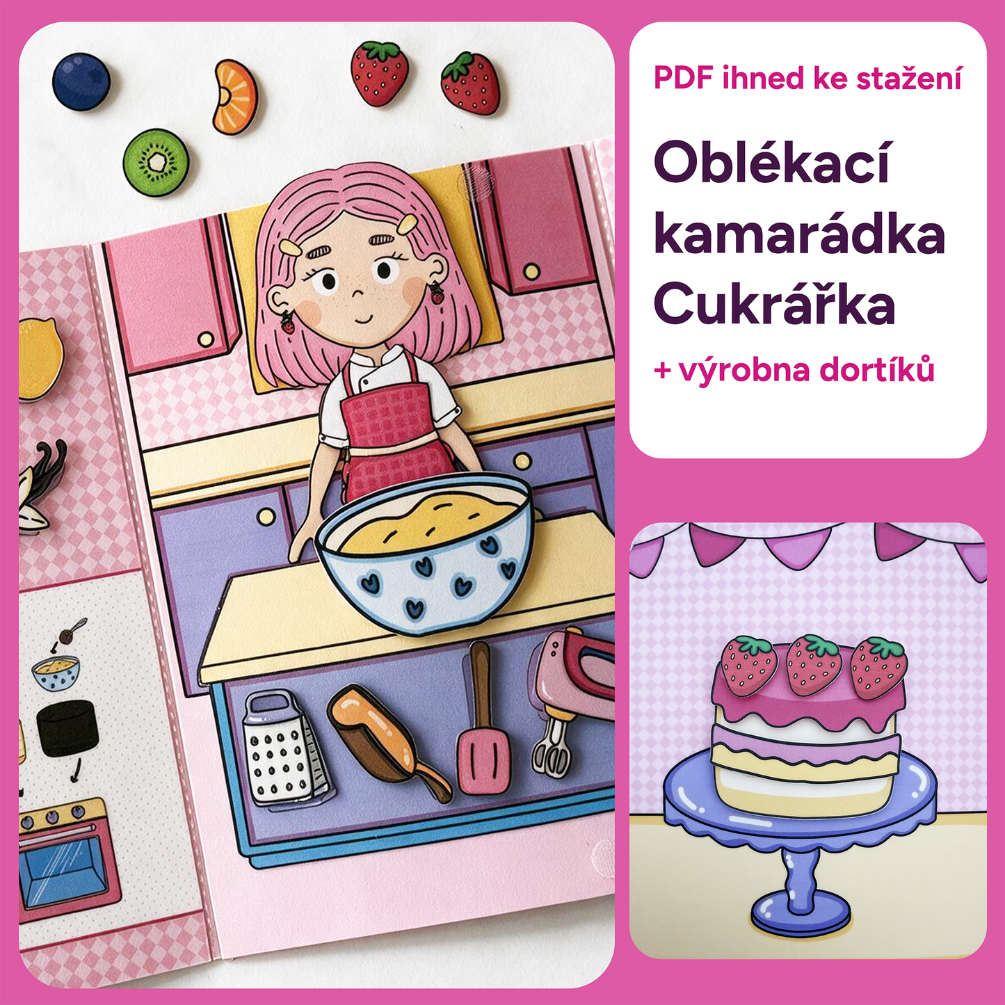 Oblékací cukrářka Berry a její výrobna dortíků