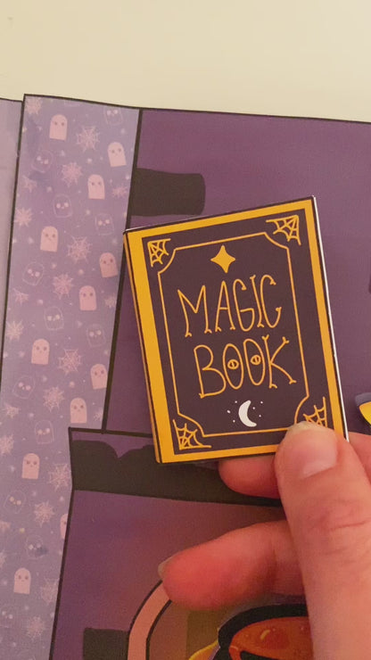 Oblékací kluk "čaroděj" s domečkem - DIY tvořivá sada k vytištění